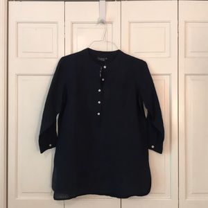 Navy linen tunic